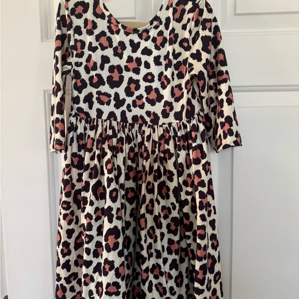 Chic Leopard Print Kids Dress - Mila & Rose